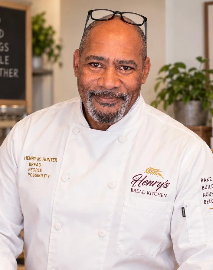 Henry Hunter in his white chef’s jacket